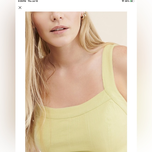 Free People M Greyed Olive Scarlett Tank - Picture 2 of 5